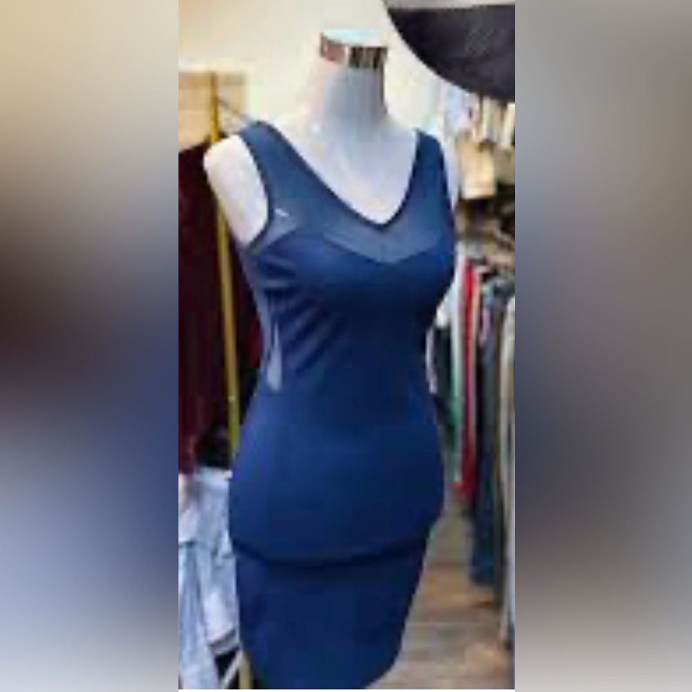 Pull & Bear Navy Blue Sleeveless Dress